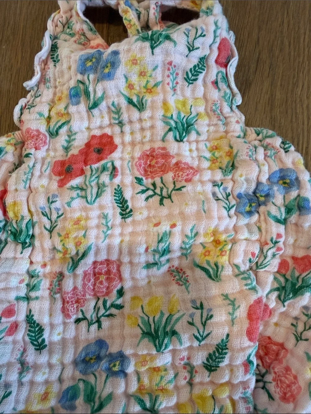 Angel Dear 100% Cotton Muslin Floral Bubble 3-6 months